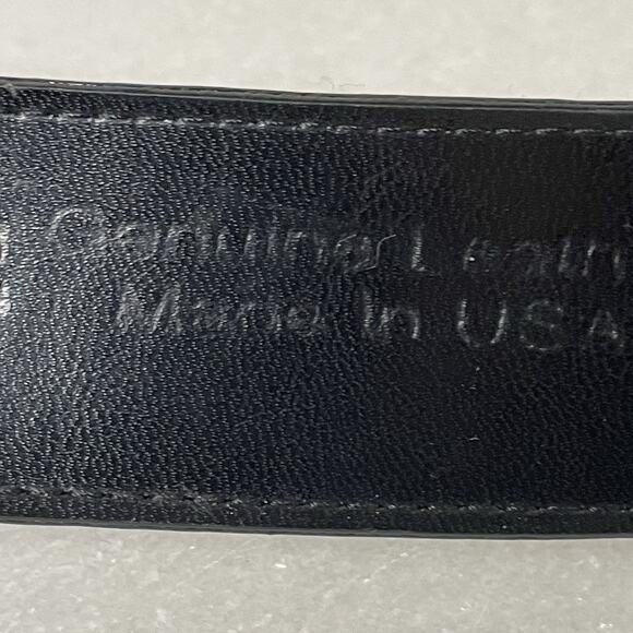 Sandy Duftler Designs Gray Metallic Snakeskin Leather Belt GunMetal Buckle VTG main image 6